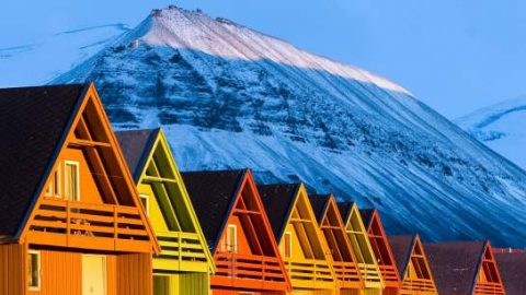 Longyearbyen on Svalbard in Norway
