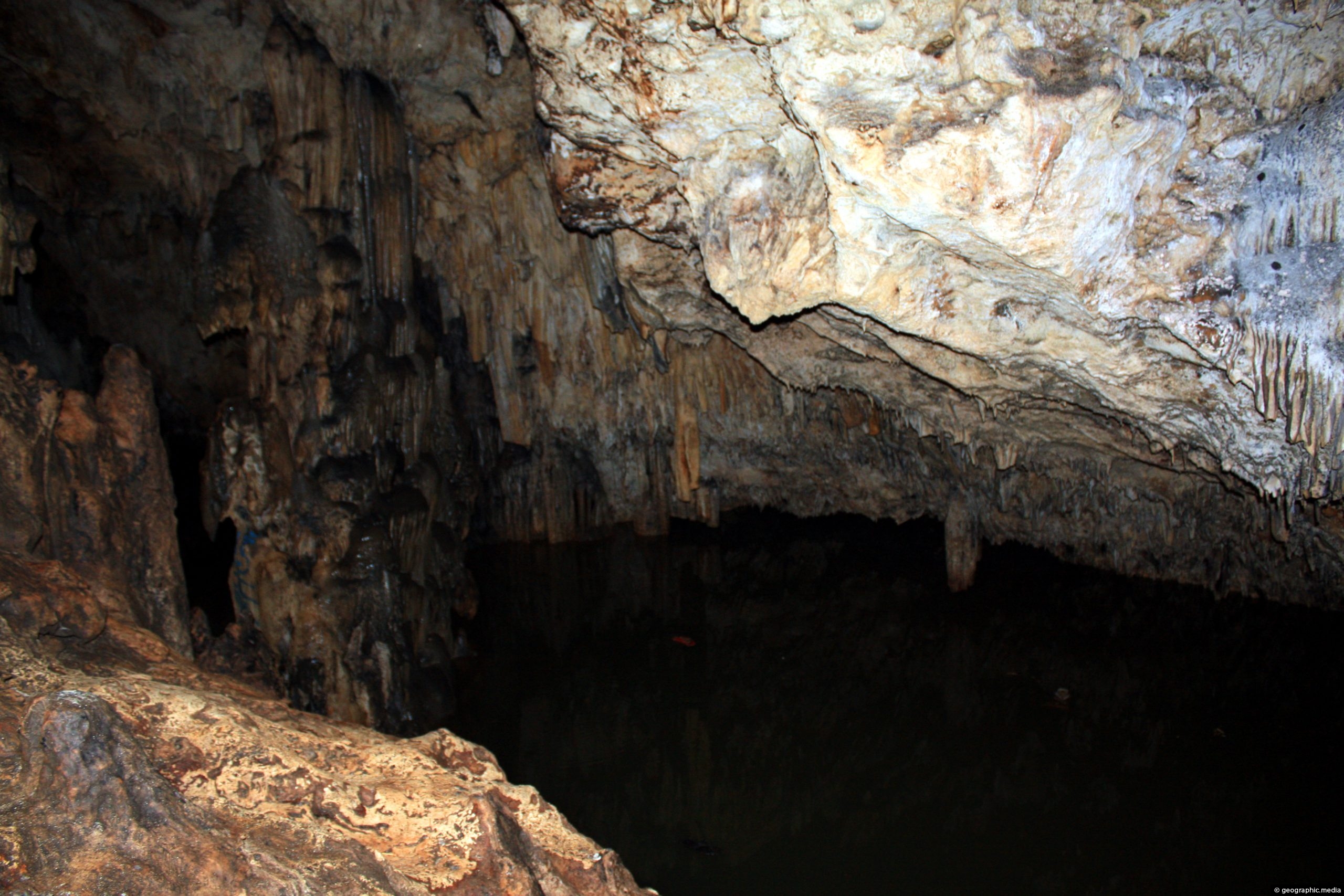 Entering Anahulu Cave on Tongatapu Island