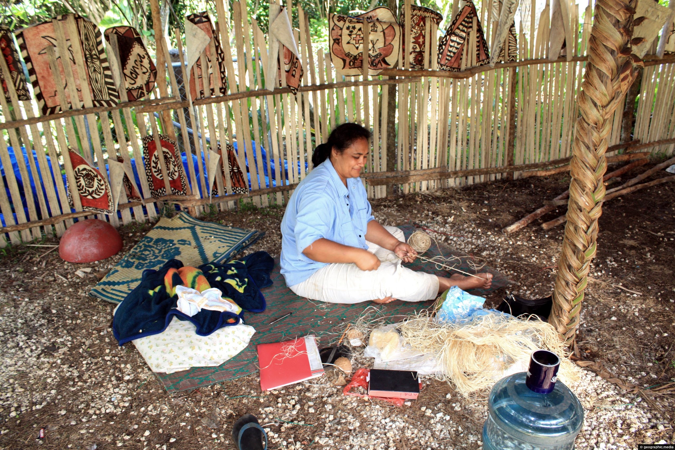 Tongan Craft Worker at Anahulu