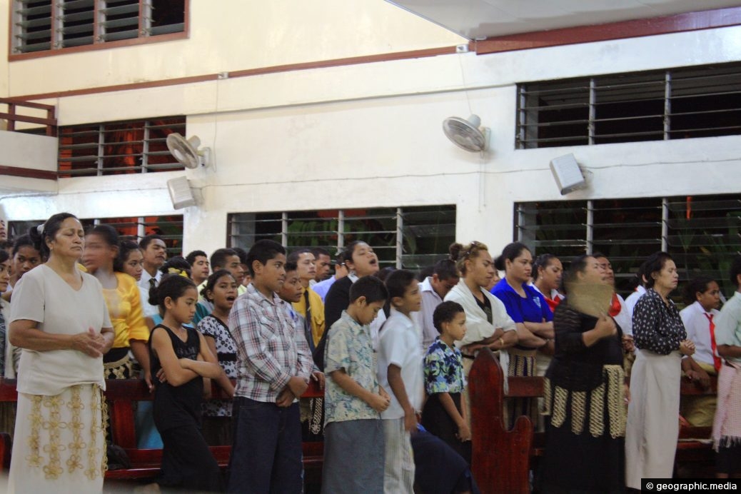 Church service in Nukualofa Tonga