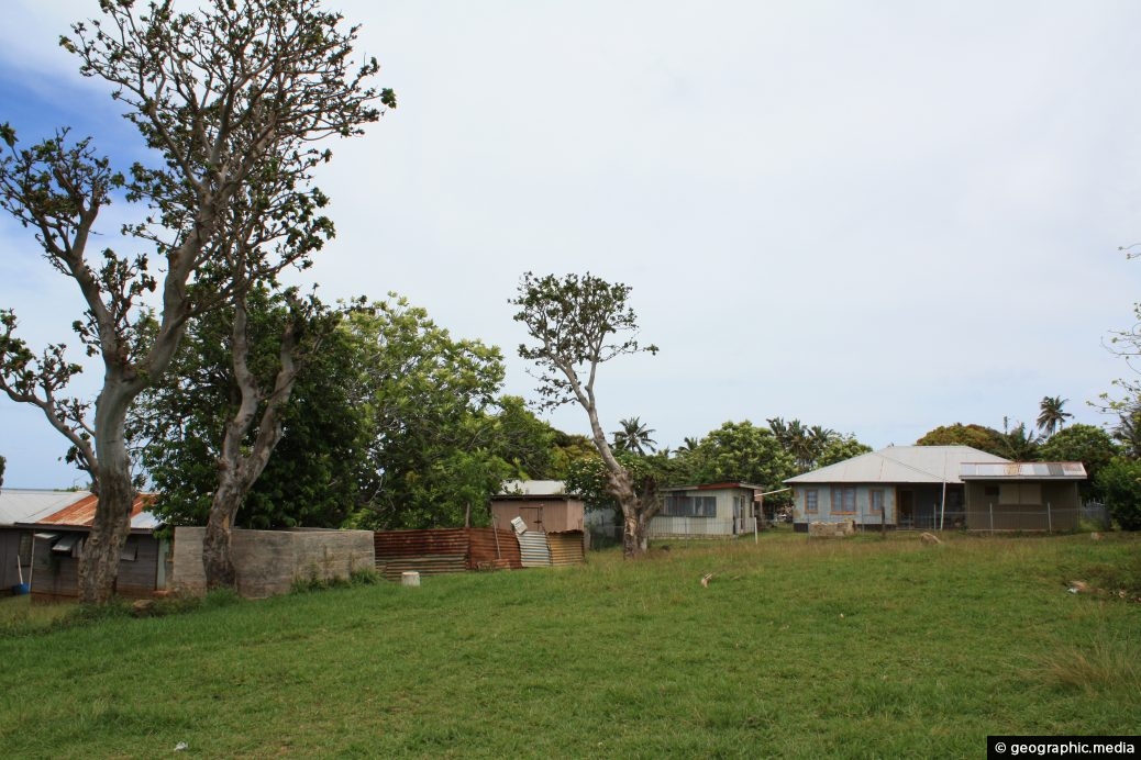 Houses on Atata Island Tonga