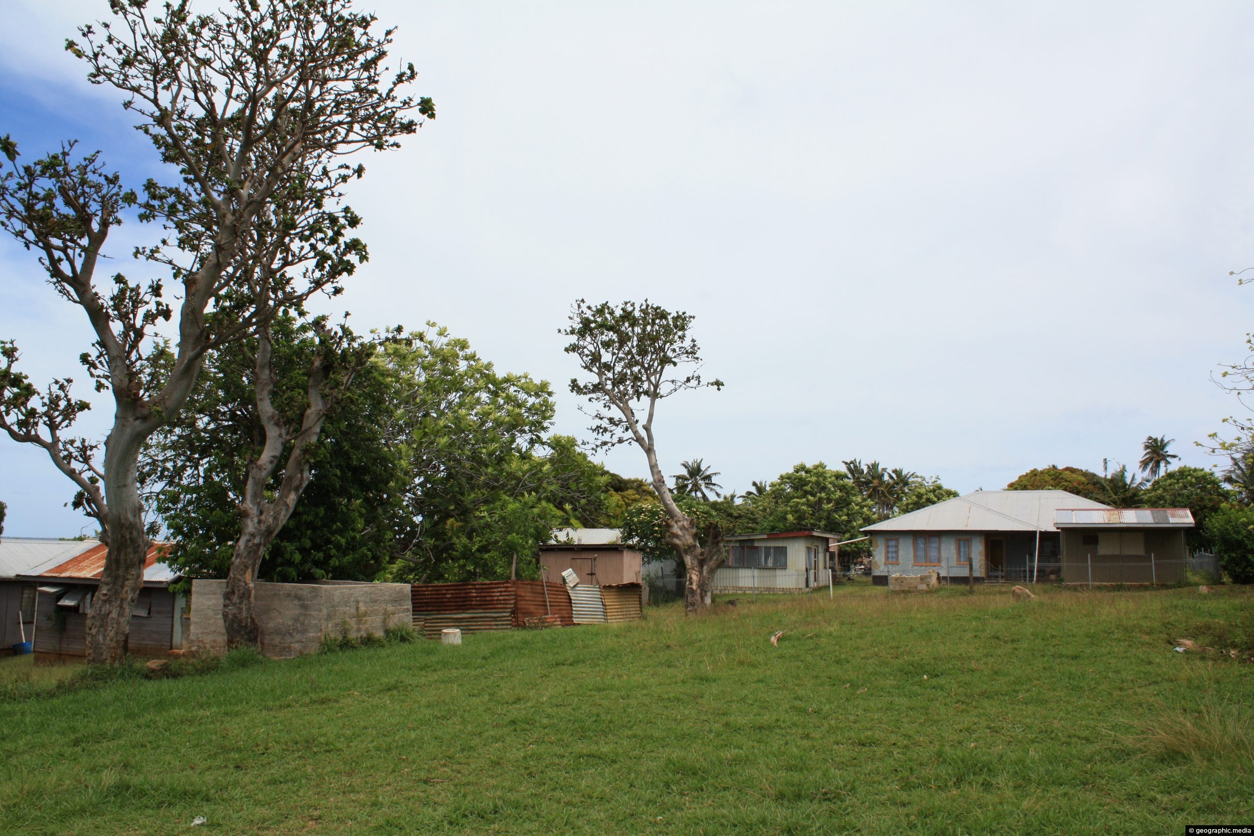 Houses on Atata Island Tonga