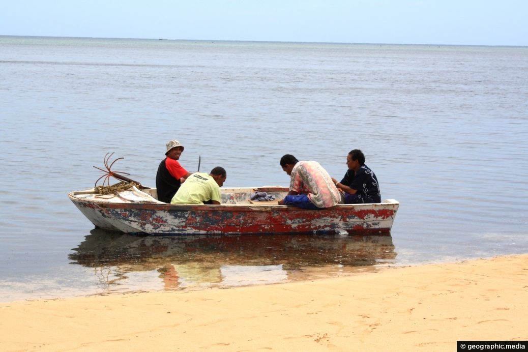 Fishermen on Atata Island in Tonga