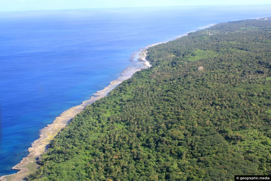 Aerial view of Eua Island in Tonga