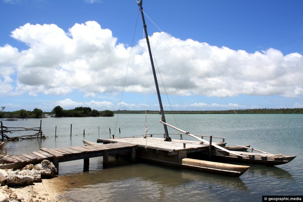 Old style sail boat from Tonga
