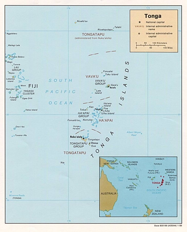 Tonga Location Map Geographic Media