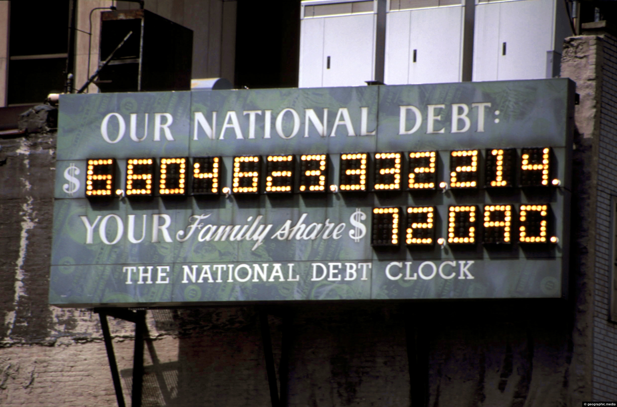 The National Debt Clock in New York