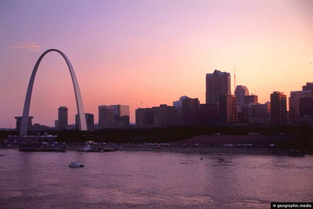 Sunset in St Louis Missouri USA